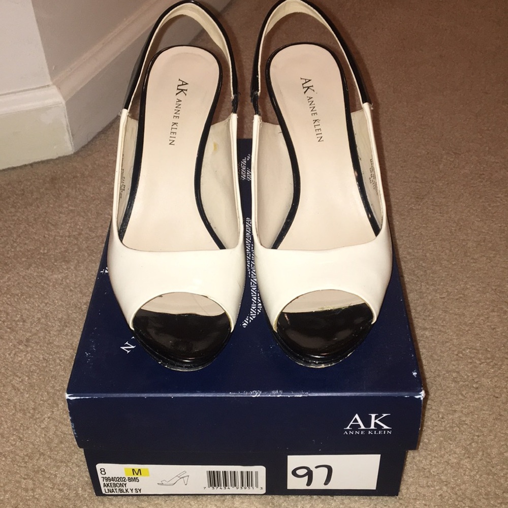 Black & white heels